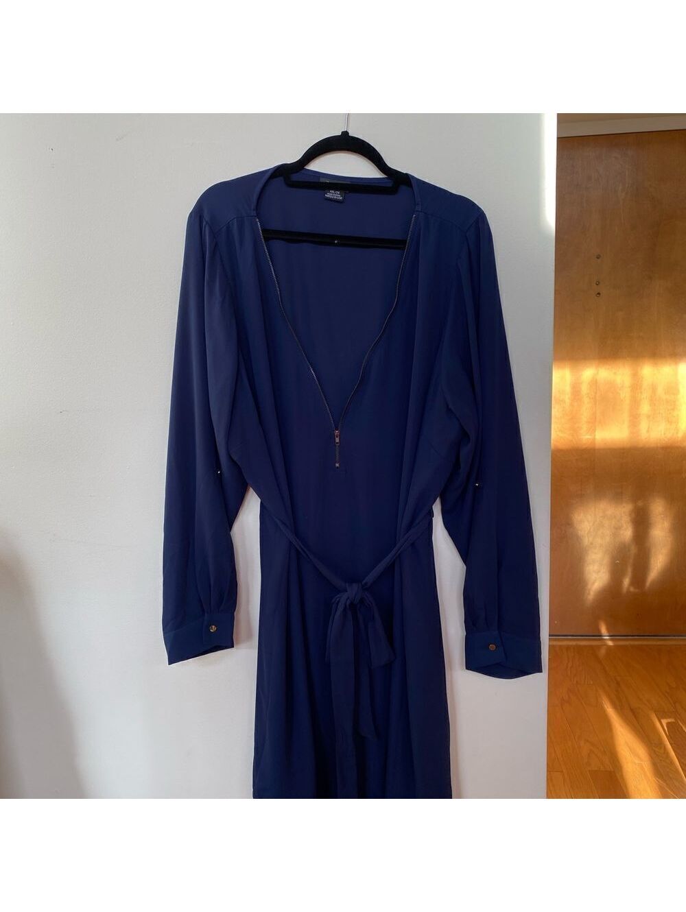 City Chic Navy Long Sleeve Dress Minimalist Plus Size US 24